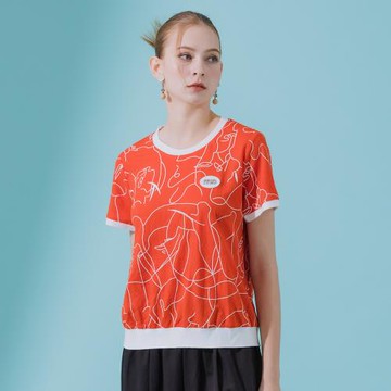 YUTZUYA 優姿雅 手繪線條短袖上衣