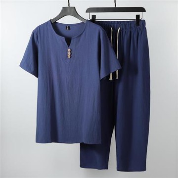 【米蘭精品】現貨+預購 新中式棉麻上衣棉麻襯衫唐裝上衣褲裝日系亞麻罩衫休閒男裝-夏季寬鬆5色74ll31