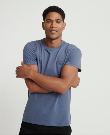 Superdry Men's Men's Organic Cotton Lite T-Shirt Blue / Dry Slate Blue - Size: XL