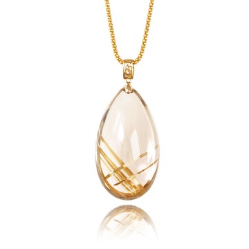 【正佳珠寶】金鈦晶 超頂級 水滴微茶老礦版鈦鈦晶 11.7g