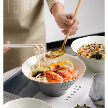 日本進口品質斗笠碗拉面碗餐具米飯碗陶瓷碗家用湯碗大號面條碗