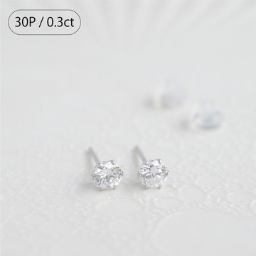 天然真鑽 鑽石耳環 platinum 日本製造 耳針 輕珠寶