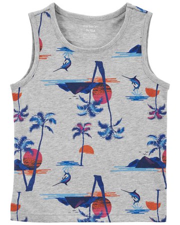Baby Tropical Print Jersey Tank