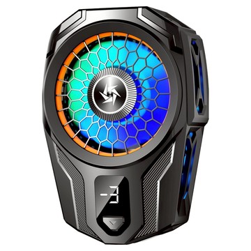 ANTIAN 半導體製冷手機降溫散熱器 手機發燙冷卻器背夾 二檔溫控 電競手機降溫神器 SL16  1個  騎士黑