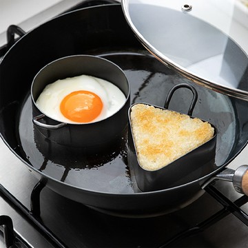 日本 霜山 碳鋼製多用途不沾調理模具-多款可選 - 圓形