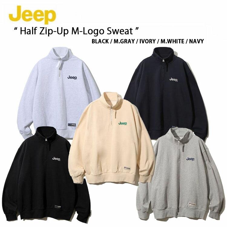 ●JEEP●HALF ZIP-UP ジープ　ハーフジップ　Mサイズ　ブラック