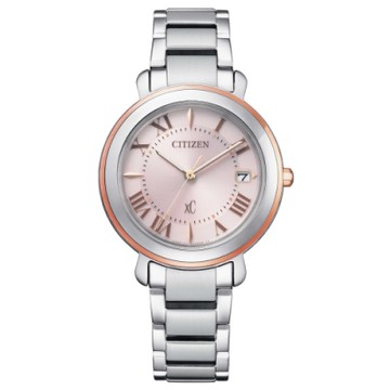 CITIZEN xC光動能華麗優雅氣質腕錶-銀x粉(EO1204-51W)33mm