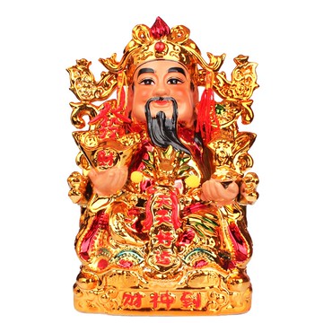 財神爺擺件陶瓷文武財神關二爺像佛堂寺廟供奉佛像用品