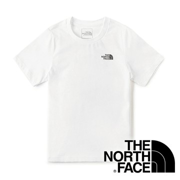 【THE NORTH FACE 美國】童圓領短袖T恤『白』NF0A88HC 戶外 露營 登山 健行 休閒 時尚 運動 短袖 上衣 T恤