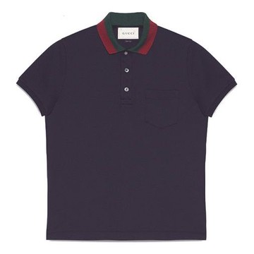 Gucci Striped Cotton Short-Sleeved For Men Navy