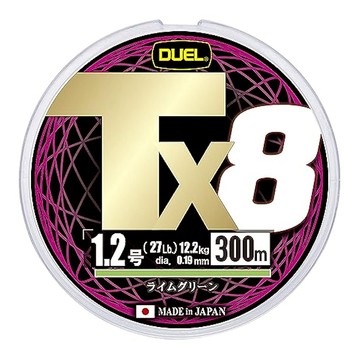 DUEL TX8 300M 五彩 PE線 H4341 5C 1.2號 釣魚線 耐磨不易斷裂  1個