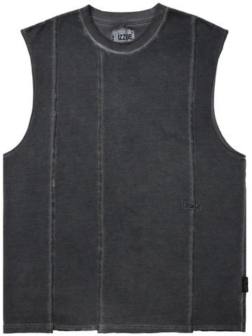 izzue - raised-seam cotton vest - men - Cotton - M - Grey