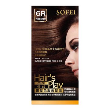舒妃護髮色彩染髮霜-6R布朗尼棕
