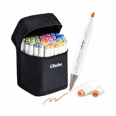 Ohuhu 48色 イラストマーカーペン 中間色 筆 太字 マーカーペン 筆先 ブレンダーペン付き 鮮やか 手帳 イラスト 色塗り 塗る絵 通販 Lineポイント最大get Lineショッピング