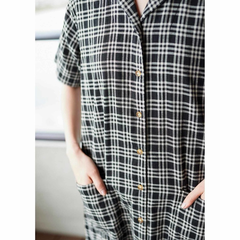 チェックのパジャワンピース レディース サニークラウズ フェリシモ Felissimo 通販 Lineポイント最大get Lineショッピング