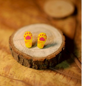 貓掌/粉紅小肉球/虎斑貓/抗過敏鋼針/可改夾式