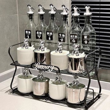 高顏值輕奢陶瓷調味罐子調料盒油鹽醬醋油瓶組合套裝廚房家用全套