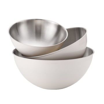 EDELKOCHEN 彩色不鏽鋼攪拌盆3件組 304不鏽鋼 耐熱70°C  S*1個+M*1個+L*1個  S 20 x 8cm + M 24 x 10cm + L 28 x 11.5cm  1組