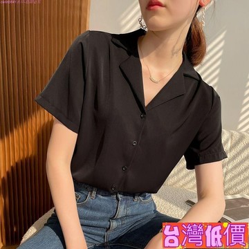 悅裳💎台灣免運💎襯衫 短袖 新款 通勤 夏季 氣質 薄款 設計感 小眾 百搭 白色上衣 韓風 女裝 專櫃女裝 素色 新款