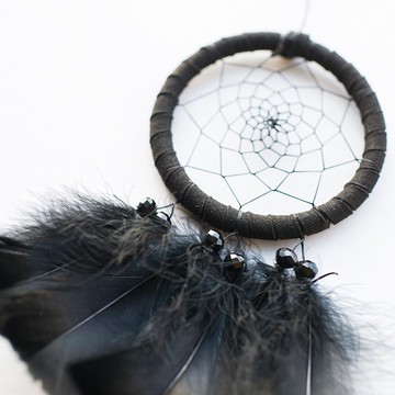 捕夢網材料包 8cm - 純粹黑(極簡主義風格) -  男朋友的禮物