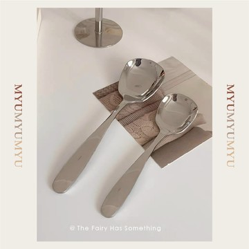 隔日到貨｜不銹鋼甜點湯匙 韓系餐具 湯勺小勺子 不鏽鋼勺子 飯匙餐具組實用百搭｜MYUMYU 沐慕家居 台灣