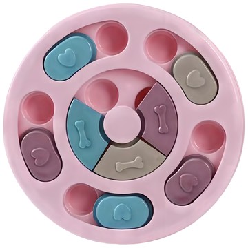 高精寵物 寵物慢食碗  粉色  1個