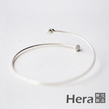 【Hera 赫拉】精鍍銀荷花蓮蓬手鐲 H111030106