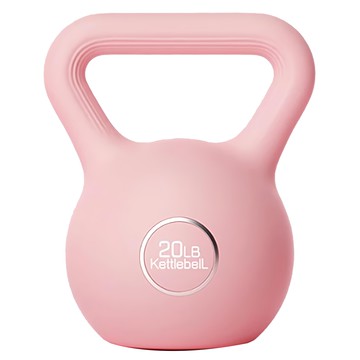 FOSO 硬壺鈴 健身重訓器材 提升肌力與耐力  粉色  20lb  1個