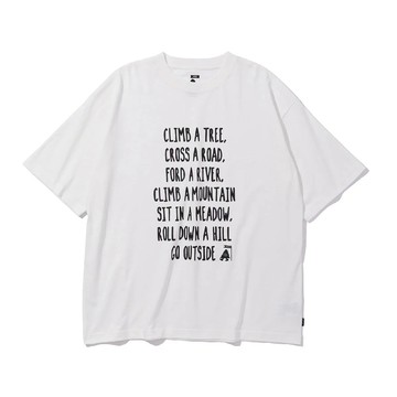 日本限定 POLER ROLL DOWN RELAX FIT TEE  經典標語寬鬆短袖T恤 / 白