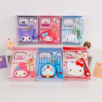 跨境無線藍牙耳機保護殼卡通公仔小掛件長續航休閑半入耳手機通用