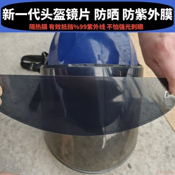 桃園出貨✨頭盔鏡片防曬貼膜防紫外線貼夏季電動摩托車頭盔遮陽太陽膜防霧膜
