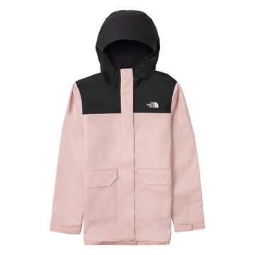 The North Face TNF 北面 北臉 女防水外套-粉黑色 W ML RAIN ZIP-IN JKT- AP-NF0A88RSHZI