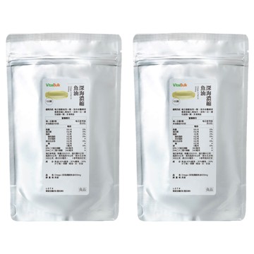 VitalBulk Omega-3 深海濃縮魚油 1200mg  100顆  2包