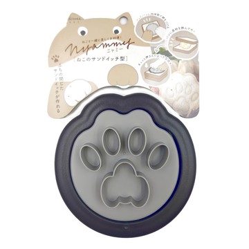 KAI 貝印 Nyammy 貓咪掌印造型吐司壓模 耐熱度110℃  貓咪掌印 灰色  1個