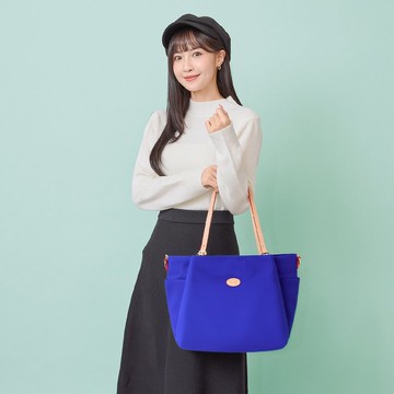 女神大容量通勤兩用托特包(彩藍)
