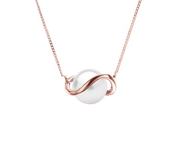 14k珍珠玫瑰金項鍊 極簡鎖骨鍊 小項鍊金飾 六月誕生石真金墜子