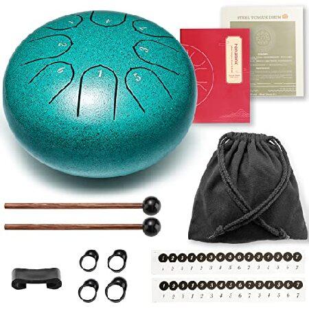 Lronbird Alloy Steel Tongue Drum Notes Inches Steel Drums Concert Percussion Instruments with Bag Mallets Music Book for Meditation Entertainment