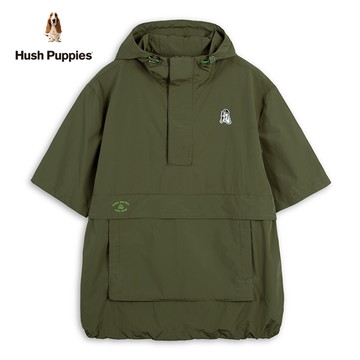 Hush Puppies 帽T 男裝素色防潑水漁夫帽狗寬版短袖帽T