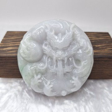 緬料鐲心紫羅蘭飄花龍牌 牌件 | 天然緬甸玉A貨翡翠