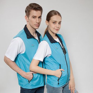 Per GIBO 中性版薄裡背心-水藍/丈青(P902332)