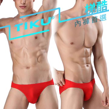 TIKU 梯酷 - 凸立囊袋 超彈貼身 三角內褲-紅色 (RP1691)