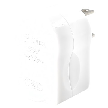 PRACTICAL 實用牌 日式F型2P轉向插頭 10個 AC 125V  白色