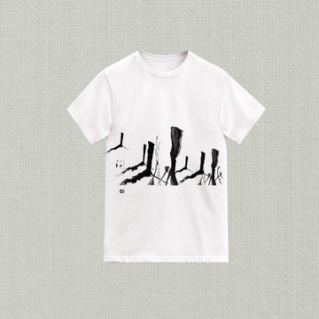 林夕筆風 | 全棉T-Shirt | 人間 | 03 | 白 | 港澳限定