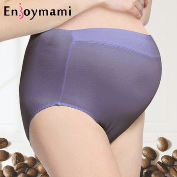 Enjoymami 科技機能超彈性咖啡紗抑菌孕婦/高腰內褲-高貴紫 H-IS1408003-PP