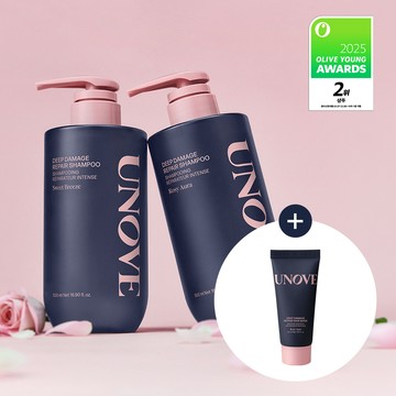 UNOVE Deep Damage Repair Shampoo 500g Double Set (3 Options)