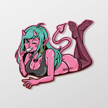 惡魔女孩/Super_TW/車貼、軟磁 SunBrother孫氏兄弟 3M 反光貼紙 防水貼紙 車貼貼紙 軟性磁貼