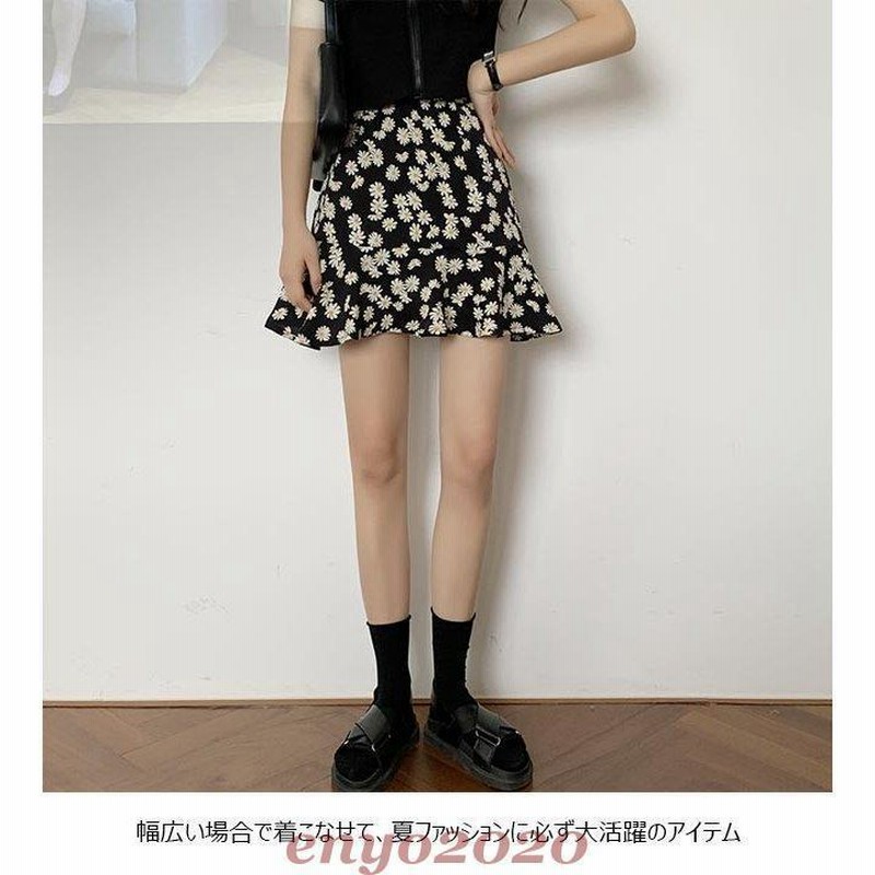 花柄のミニスカート2022年夏の新作です ミニスカート 花柄 レディース スカート シフォンスカート