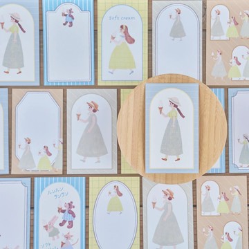 手繪風冰淇淋 框架便條紙 小清新留言必備