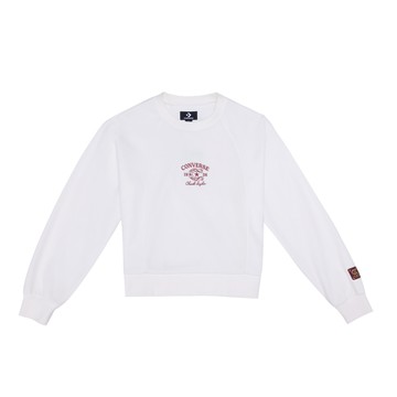 CONVERSE YOTH NOVELTY CREW FLEECE TOP EGRET 女 長袖上衣 WCJ395-W2Y