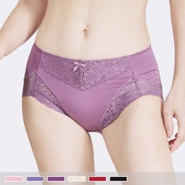 純棉褲底【涼感紗】-2°C長效涼爽 法式甜美蕾絲鎖邊 中低腰內褲 2919